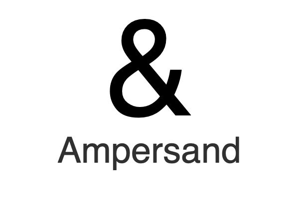 Ampersand and symbol